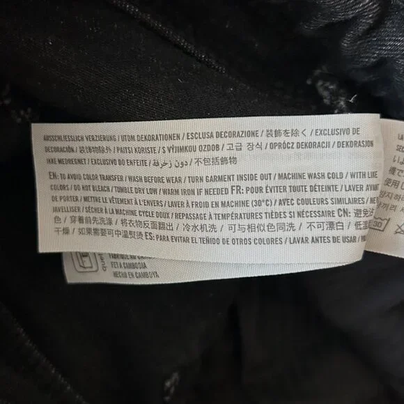 Abercrombie & Fitch Ultra High Rise Ankle Straight Jeans in Washed Black Size 2 - Picture 10 of 13